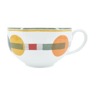 【Hermes 愛馬仕】Saut Herms 手工絲網印刷裝飾陶瓷咖啡杯與杯碟(2套組)