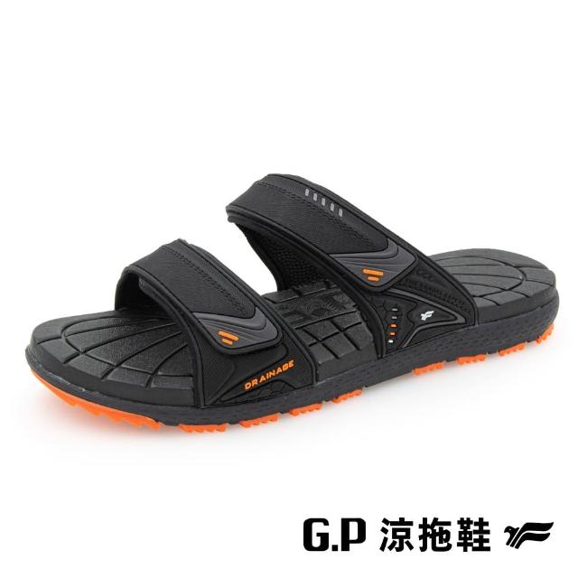 【G.P】男款經典休閒舒適雙帶拖鞋G9363-橘色(SIZE:37-44 共二色)