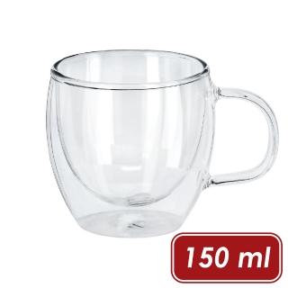【Vega】Dilia雙層玻璃馬克杯 150ml(雙層隔熱杯 義式咖啡杯 隔熱防燙杯 耐熱玻璃杯)