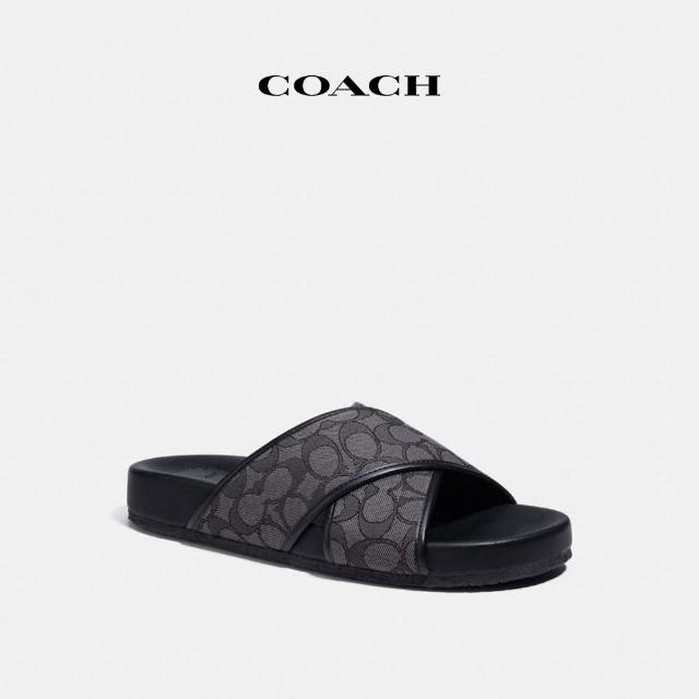 【COACH官方直營】CROSSOVER涼鞋-碳灰色/黑色(CA158)