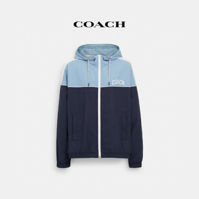 【COACH蔻馳官方直營】撞色戶外夾克-混合藍色(CO798)