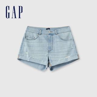 【GAP】女裝 牛仔短褲-淺藍色(465001)