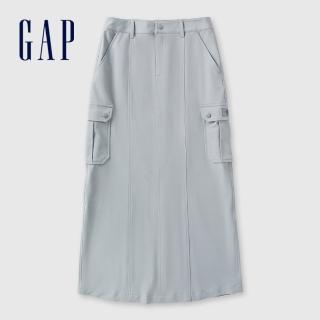 【GAP】女裝 工裝長裙-灰色(544674)