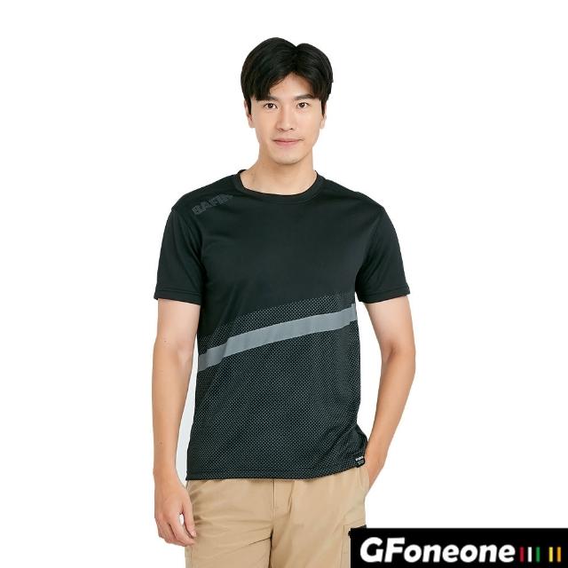 【GFoneone】台灣製造痧痧么瘦T恤 吸濕排汗-FIR能量-黑色(運動T恤)