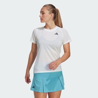 【adidas 愛迪達】TENNIS CLUB 短袖上衣(HS1449 女款運動上衣 吸濕排汗 網球上衣 白)