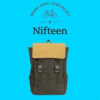 【Nifteen】雙肩背包 後背包 帆布背包 休閒背包 電腦雙肩包 多功能背包(NF01-OVE)