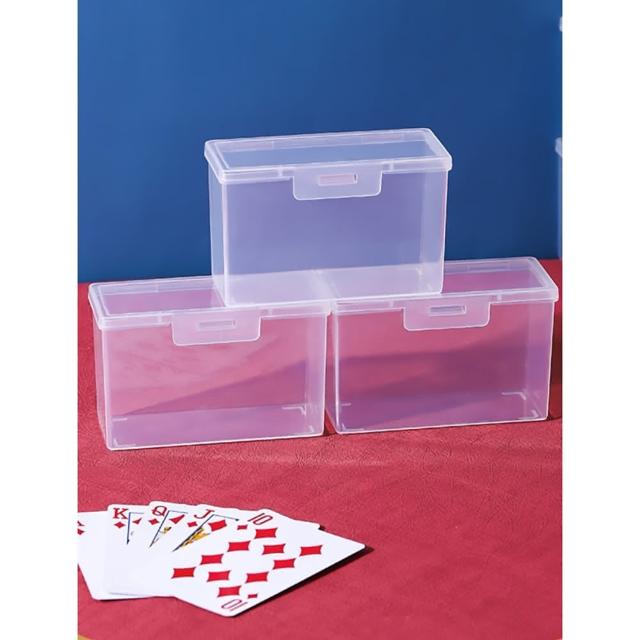 【子玄】小款卡扣式透明收納盒 3一組(小卡收納盒 卡片收納盒 鋪克牌收納盒)