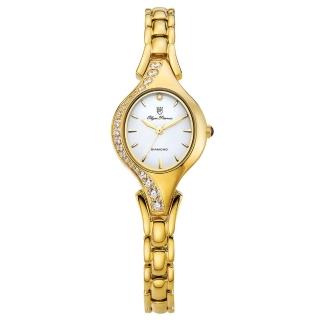 【Olym Pianus 奧柏】Olym Pianus奧柏 美學觀感時尚優質女性腕錶-金-2466DLK