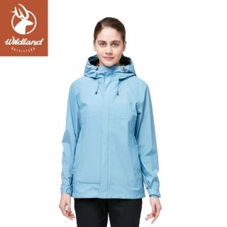 【Wildland 荒野】女 輕薄防水高透氣機能外套《灰藍》W3913/連帽外套/風衣/運動外套(悠遊山水)