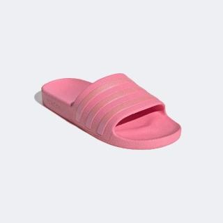 【adidas 愛迪達】拖鞋 Adilette Aqua 女鞋 粉紅 三條線 快乾 舒適 愛迪達 涼拖鞋(IF6071)