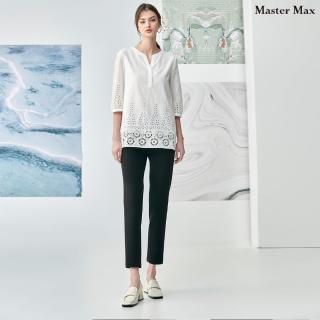 【Master Max】腰頭單釦彈性九分休閒長褲(8313052)