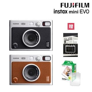 【FUJIFILM 富士】Instax Mini EVO 混合式數位拍立得相機 原廠公司貨(空白底片20張9H螢幕貼超值組)