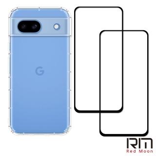【RedMoon】Google Pixel 8a 手機殼貼3件組 鏡頭全包覆空壓殼-9H玻璃保貼2入