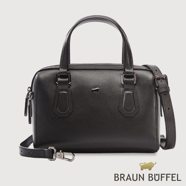 【BRAUN BUFFEL 德國小金牛】台灣總代理 科蘿-A 斜背包-黑色(BF834-36-BK)