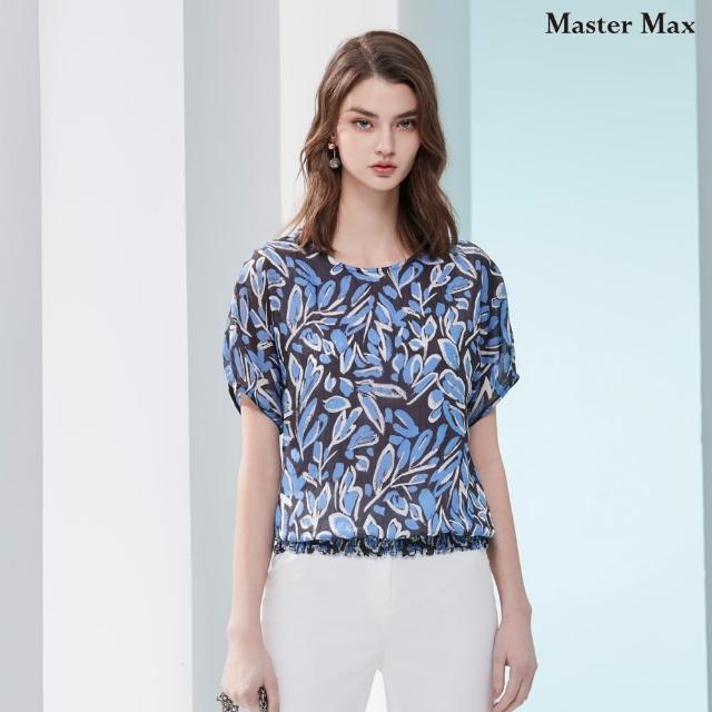 【Master Max】輕薄天絲棉花布短袖雪紡上衣(8417046)
