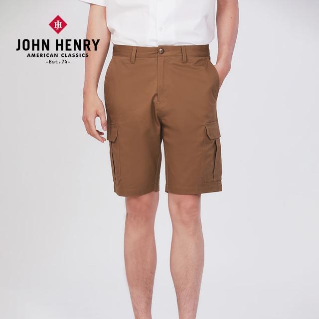 【JOHN HENRY】純棉工裝短褲-棕色