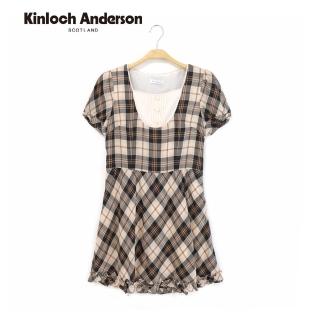 【Kinloch Anderson】格紋荷葉拼接連身裙洋裝連身裙 金安德森女裝(KA0555701)