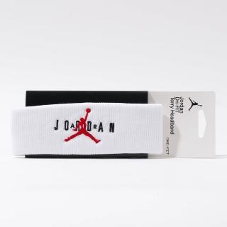 【NIKE 耐吉】JORDAN JUMPMAN TERRY 白色 吸汗 毛巾布材質 運動 頭帶 J100758013-4OS