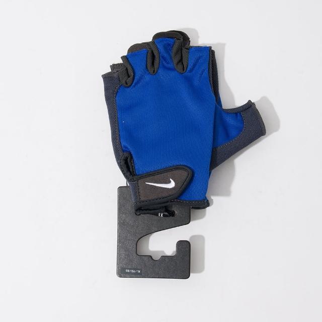【NIKE 耐吉】ESSENTIAL FITNES 男款 藍黑白色 基礎手套 訓練 重訓 手套 N000000340-5XL