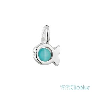【CLIO BLUE】經典小魚墜貓眼石-2色(法國巴黎品牌/925純銀)