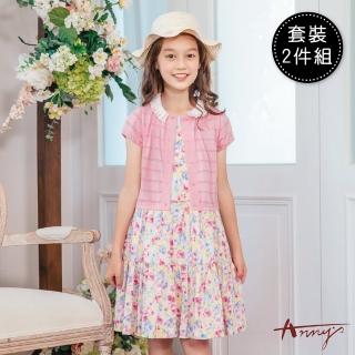 【ANNY’S 安妮公主】凡爾賽玫瑰春夏款小外套無袖洋裝套裝(2132粉紅)