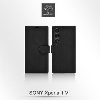 【Metal-Slim】Sony Xperia 1 VI 高仿小牛皮前扣磁吸內層卡夾皮套