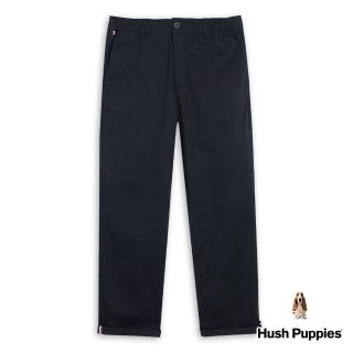 【Hush Puppies】男裝 長褲 素色腰鬆緊彈力錐形休閒長褲(丈青 / 43121103)