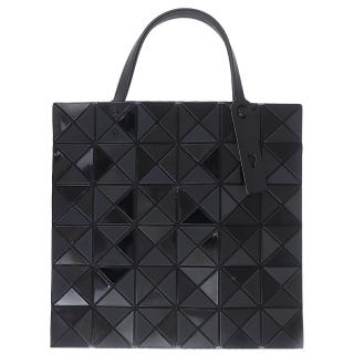 【ISSEY MIYAKE 三宅一生】BAOBAO 方格6x6四材質肩背/手提包(黑色)