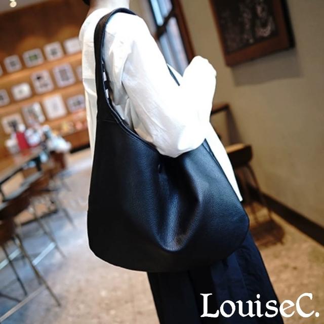 【LouiseC.】Tree House 軟牛皮時尚肩背包-黑色-可拆式內袋設計(MDR22178-05)