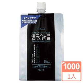 【KUM 熊野】日本 男仕用頭皮護理洗髮精補充包 1000ml