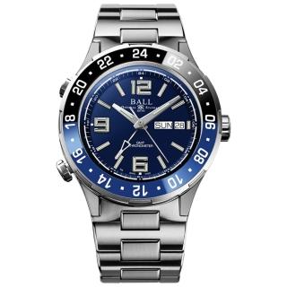 【BALL 波爾】Roadmaster 天文台認證 GMT 鈦金屬潛水機械腕錶 40mm 禮物推薦 畢業禮物(DG3030B-S1CJ-BE)