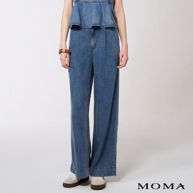 【MOMA】天絲牛仔寬褲(淺藍色)