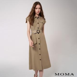 【MOMA】SGS認證｜知性涼感防曬洋裝(卡其色)