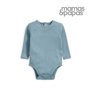 【Mamas & Papas】初生-長袖包屁衣水霧藍(3種尺寸可選)