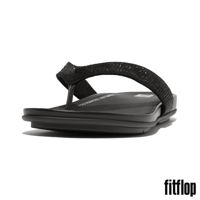 【FitFlop】GRACIE 水鑽夾腳涼鞋-女(黑色)