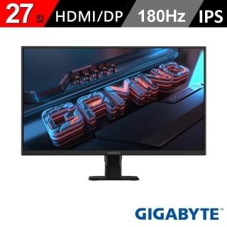 【GIGABYTE 技嘉】GS27QA 27型 180Hz 1ms SS IPS 2K 電競螢幕(QHD/180Hz/HDR/1ms/HDMI 2.0)