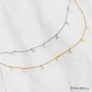 【Porabella】S925純銀四芒星項鍊 鋯石鎖骨鏈 小眾設計款ins風 情人節禮物 生日禮物 Necklace