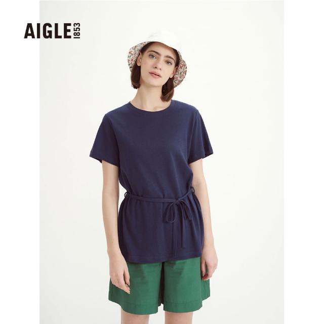 【AIGLE】優惠商品 AG-3P220A057 深藍(女 抗UV短袖T恤)