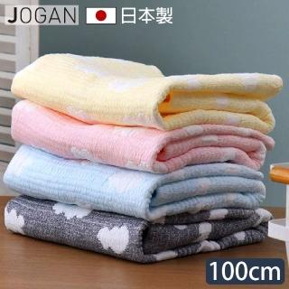【日本JOGAN】日本製6層紗嬰兒浴巾/透氣被 泉州認證 100x50cm(兒童毛巾 彌月 新生兒蓋毯 寶寶親膚被)
