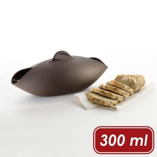【LEKUE】白金矽膠發酵烘焙碗 棕300ml(微波料理 麵包發酵籃)