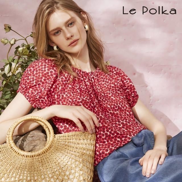 【Le Polka】搖曳花海公主袖上衣-女