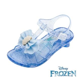 【Disney 迪士尼】童鞋 冰雪奇緣 低跟果凍涼鞋/輕量 防水 實穿 台灣製 藍(FOKT41596)