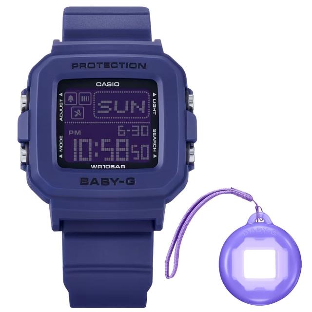 【CASIO 卡西歐】卡西歐Baby-G + PLUS 30周年紀念吊飾腕錶-藍(BGD-10K-2 台灣公司貨)