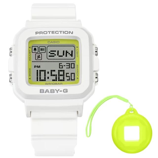 【CASIO 卡西歐】卡西歐Baby-G + PLUS 30周年紀念吊飾腕錶-白(BGD-10K-7 台灣公司貨)