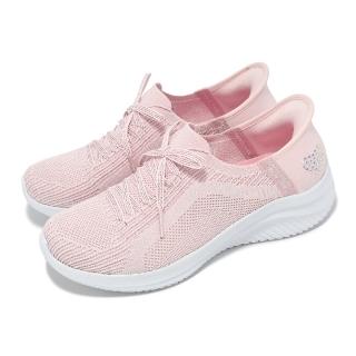 【SKECHERS】休閒鞋 Ultra Flex 3.0-Heart Me Slip-Ins 女鞋 粉白 套入式 健走鞋(150177-LTPK)