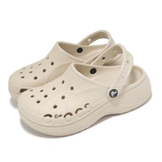 【Crocs】洞洞鞋 Baya Platform Clog 女鞋 冬日白 貝雅雲彩克駱格 厚底 增高 卡駱馳(20818611S)