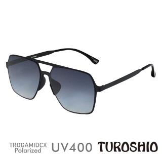 【Turoshio】太空尼龍偏光太陽眼鏡 雷朋多角雙槓 嵌入式鏡片 漸層灰片 J8043 C4(太空尼龍偏光太陽眼鏡)
