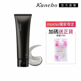 【Kanebo 佳麗寶】suisai 黑炭泥磨砂去角質皂 130g(加贈淨膚海棉巾)