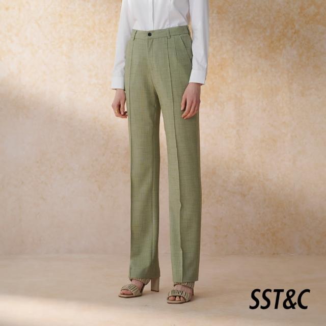 【SST&C 新品９折】淺綠色合身版西裝褲7262405005