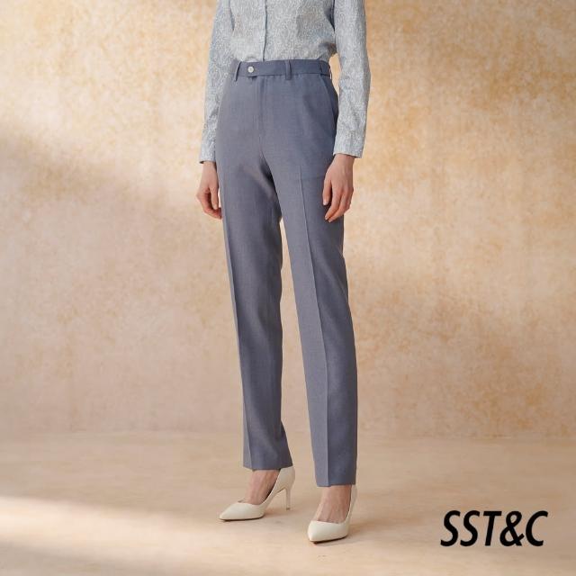 【SST&C 新品９折】寧靜藍合身版西裝褲7262405003